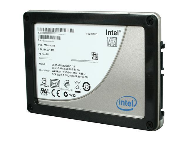 Intel X25-M Mainstream 2.5" 80GB SATA II MLC Internal Solid State Drive (SSD) SSDSA2M080G2XX - OEM