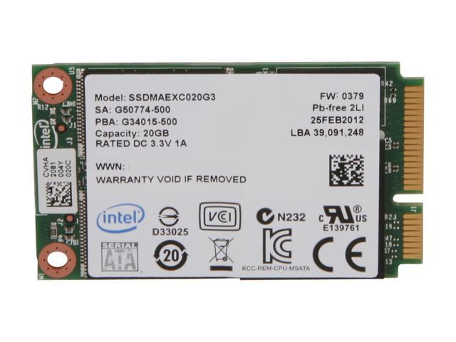 Intel 313 Series Hawley Creek SSDMAEXC020G301 mSATA 20GB SATA II SLC Internal Solid State Drive (SSD)