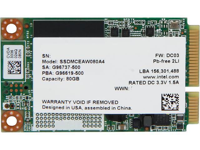 Intel 530 mSATA 80GB SATA III MLC Internal Solid State Drive (SSD) SSDMCEAW080A401