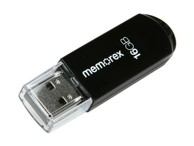 Memorex Mini TravelDrive 16GB USB 2.0 Flash Drive (Black) Model 98180
