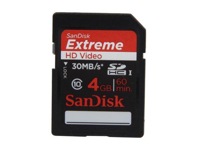SanDisk Extreme 4GB SDHC UHS-I Flash Card - Class 10 30MB/S
