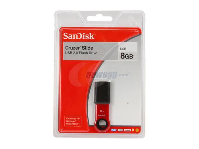 SanDisk CRUZER SLIDE 8GB Flash Drive (USB2.0 Portable) Model SDCZ128192A11A