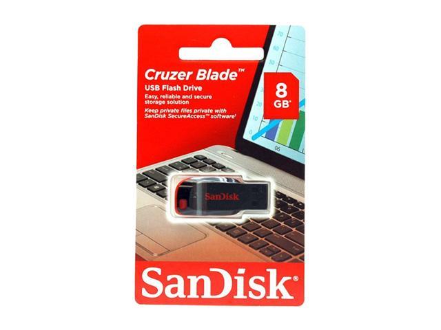 2 Pack SanDisk 8GB Cruzer Blade Flash Drive Thumb/Pen/Jump/USB Stick SDCZ50-08 