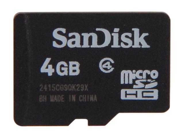 SanDisk 4GB microSDHC Flash Card Model SDSDQM-004G-B35
