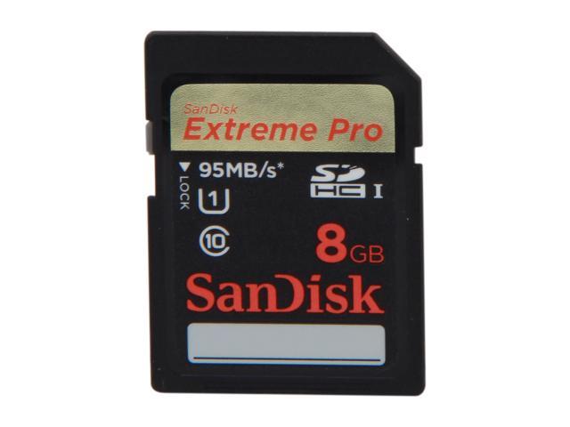 SanDisk Extreme Pro 8GB Secure Digital High-Capacity (SDHC) Flash Card Model SDSDXPA-008G-A46