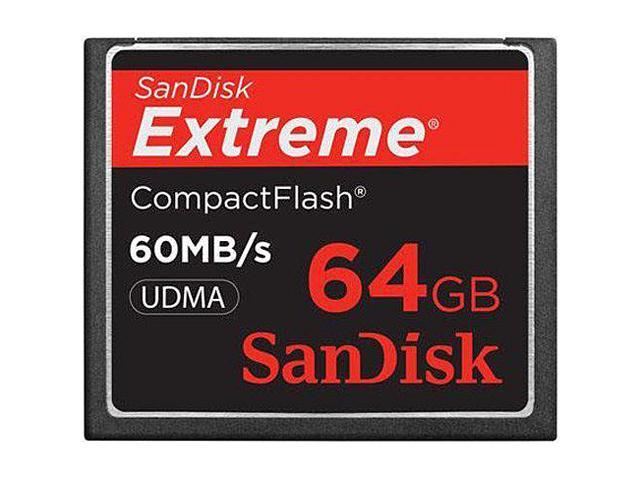 SanDisk Extreme 64 GB CompactFlash (CF) Card - 1 Card
