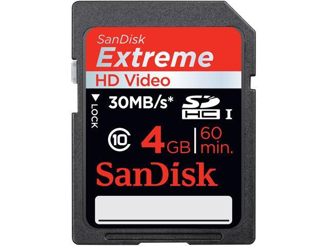 SanDisk 4GB Extreme SDSDRX3-4096A21 Secure Digital High Capacity (SDHC) Card