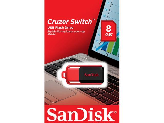 Sandisk Cruzer Switch Sdcz52-008g-b35 8 Gb Usb 2.0 Flash Drive - Black 