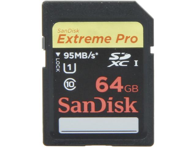 SanDisk Extreme Pro 64GB Secure Digital Extended Capacity (SDXC) Flash Card Model SDSDXP-064G-A46