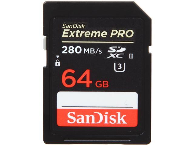 SanDisk Extreme Pro 64GB Secure Digital Extended Capacity (SDXC) Flash Card Model SDSDXPB-064G-A46