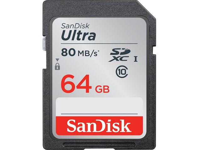 doorgaan met Hoopvol Kansen SanDisk 64GB Ultra SDXC UHS-I/Class 10 Memory Card, Speed Up to 80MB/s  (SDSDUNC-064G-GN6IN) - Newegg.com
