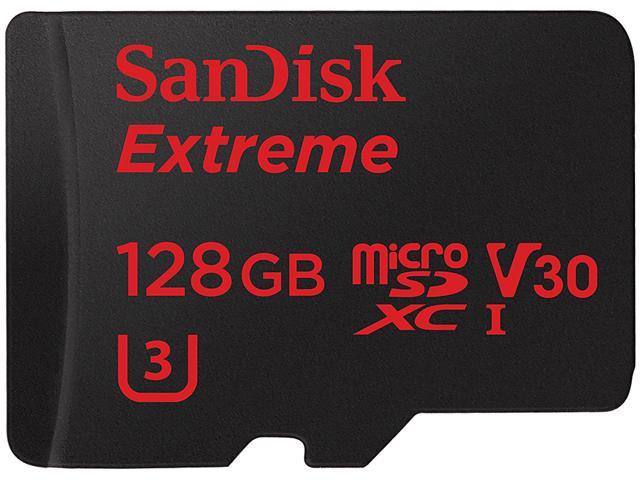 SanDisk 128GB Extreme microSDXC UHS-I/U3 Class 10 Memory Card with Adapter, Speed Up to 90MB/s (SDSQXVF-128G-GN6MA)