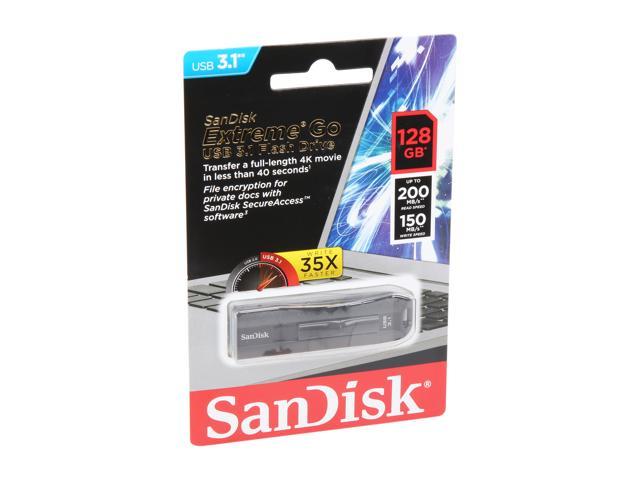 SanDisk 128GB EXTREME GO USB 3.1 Fast Flash Memory Pen Drive SDCZ800-128G-G46 