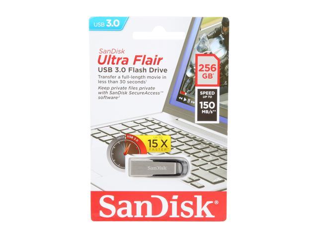 SanDisk 256GB Ultra Flair CZ73 USB 3.0 Flash Drive, Speed Up to 150MB/s  (SDCZ73-256G-G46)