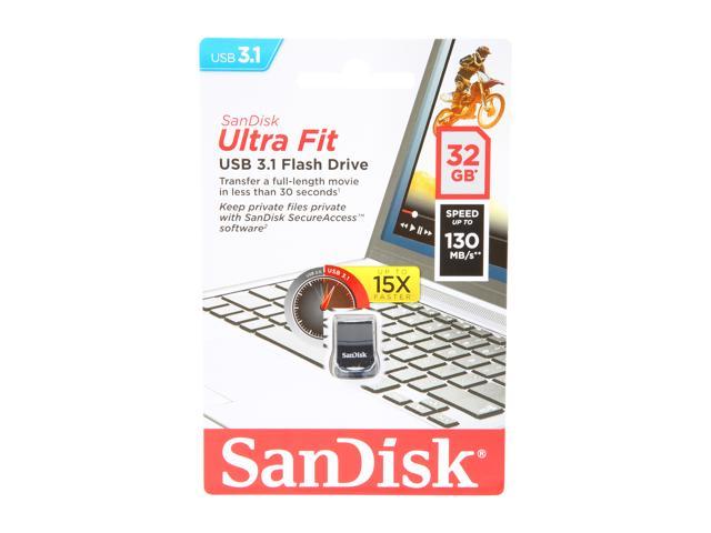 Sandisk 32GB Ultra Fit USB 3.1 Flash Drive, Speed Up to 130MB/s (SDCZ430 -032G-G46) - Newegg.com