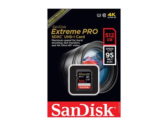 SDSDXPA-512G-G46 SanDisk Extreme Pro 512 GB SDXC UHS-I Card 