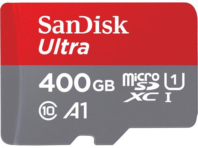 SanDisk 400GB Ultra microSDXC A1 UHS-I/U1 Class 10 Memory Card with  Adapter, Speed Up to 120MB/s (SDSQUA4-400G-GN6MA)