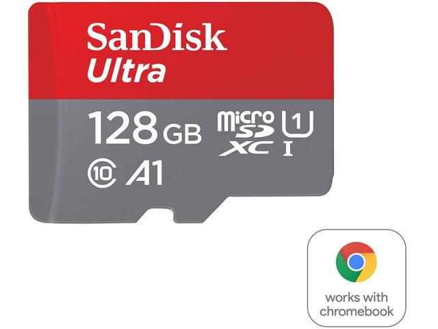 SanDisk 128GB Ultra microSDXC A1 UHS-I/U1 Class 10 Memory Card for Chromebook, Speed Up to 120MB/s (SDSQUA4-128G-GN6FA)