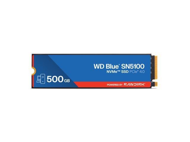 WD Blue SN5100 500GB NVMe SSD, PCIe Gen 4.0, up to 6,600 MB/s read speeds