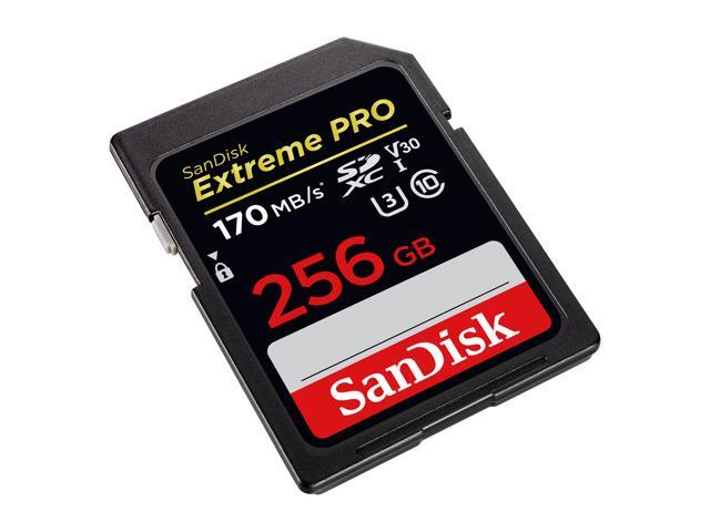 SanDisk 256GB Extreme Pro SDXC UHS-I/U3 V30 Class 10 Memory Card 