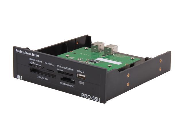 AFT PRO-55U USB 2.0 5.25" Bay, CompactFlash/ SDHC/ SDXC/ microSD/ microSDXC/ miniSD/ miniSDHC/ MultiMediaCard/ Memory Stick/ xD-Picture Card. All-in-one Internal Flash Memory Card Reader
