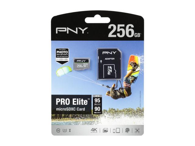PNY U3 PRO Elite microSDXC Card P-SDUX256U395PRO-GE 256GB 