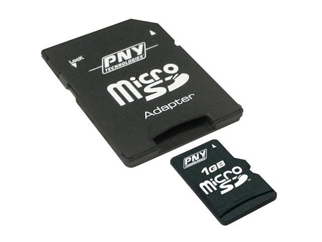 PNY 1GB MicroSD Flash Card w/adapter Model P-SDU1GB-FS