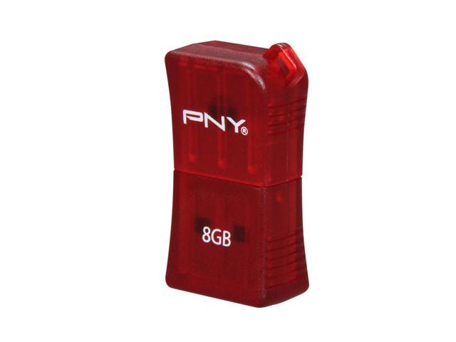 PNY Micro Sleek Attaché 8GB USB 2.0 Flash Drive (Red) Model P-FDU8GBSLK/RED-EF