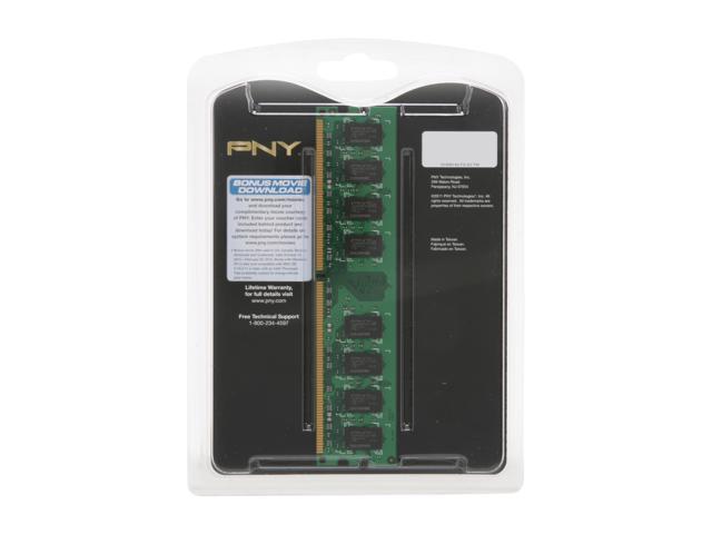 PNY 2GB DDR2 800 (PC2 6400) Desktop Memory Model MD2048SD2-800-V2 ...