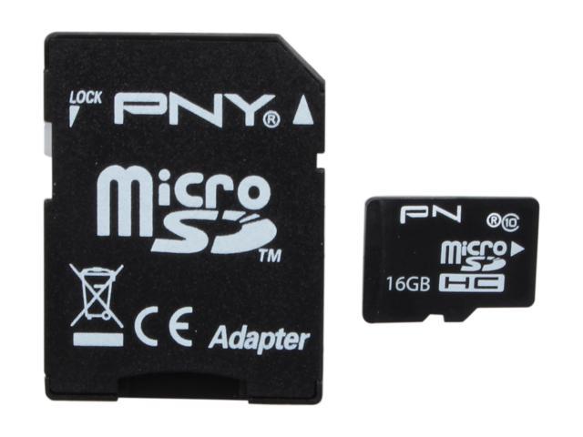 PNY 16GB microSDHC Flash Card Model P-SDU16G10-GE