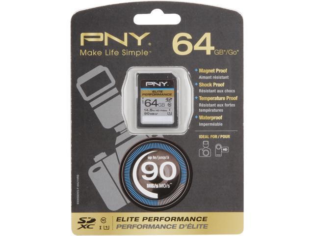 PNY Elite Performance 64GB Secure Digital Extended Capacity (SDXC) Flash Card Model P-SDX64U1H-GE (EOL please see 20-178-822)