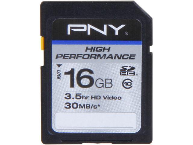 PNY 16GB Secure Digital High-Capacity (SDHC) Flash Card Model P-SDH16G10H-GE