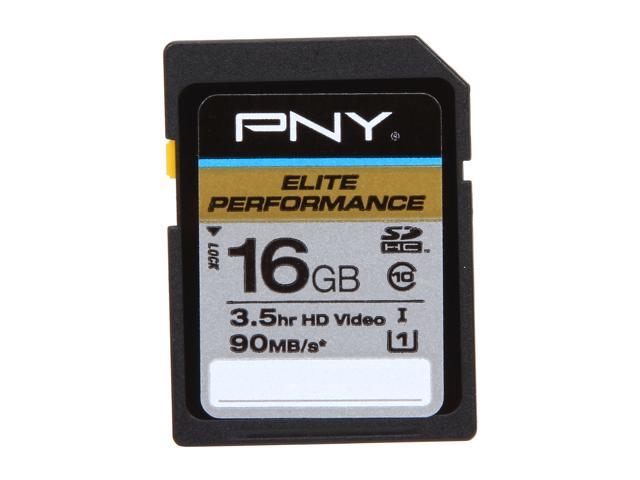 PNY Elite Performance 16GB Secure Digital High-Capacity (SDHC) Flash Card Model P-SDH16U1H-GE