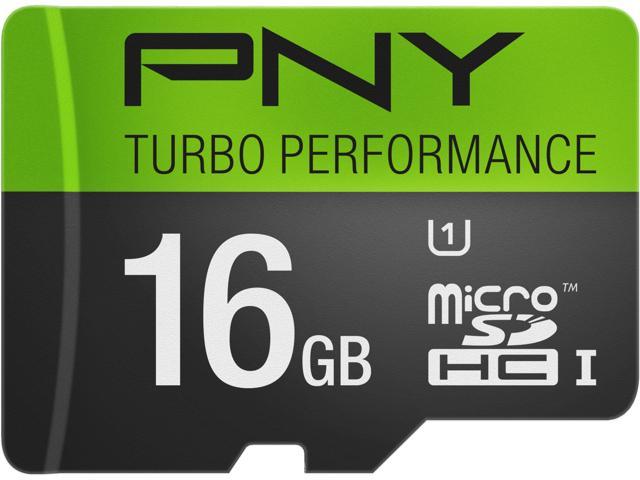 PNY 16GB Turbo microSDHC UHS-I/U1 Class 10 Memory Card without Adapter, Speed Up to 90MB/s (P-SDU16GU190G-GE)