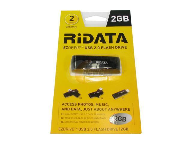 RiDATA Mini Spin 2GB Flash Drive (USB2.0 Portable) Model EZR2G-M-Y0N