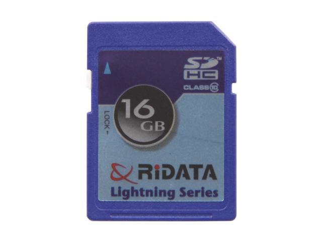 RiDATA Lightning Series 16GB Secure Digital High-Capacity (SDHC) Flash Card Model RDSDHC16G-LIG10