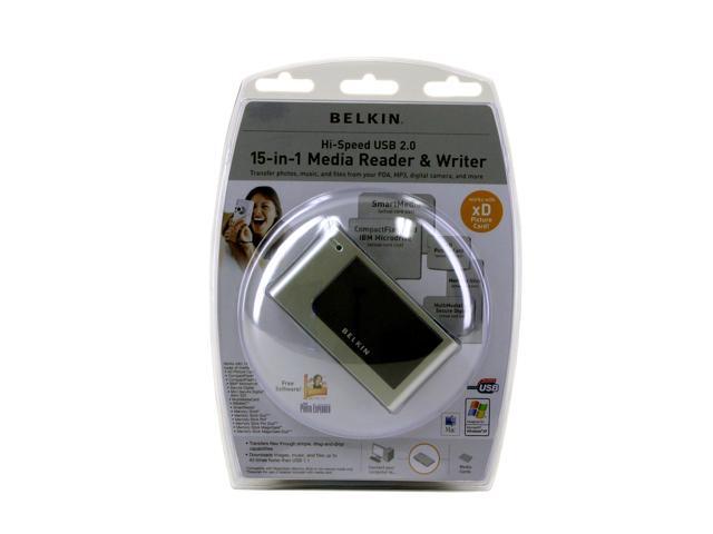 BELKIN F5U249 15-in-1 USB 2.0 Media Card Reader/Writer - Newegg.com