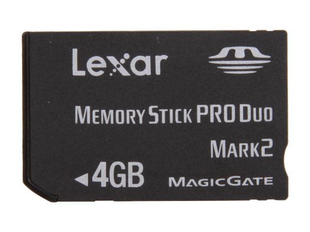 Lexar Platinum II 4GB Memory Stick Pro Duo (MS Pro Duo) Flash Card Model LMSPD4GBBSBNA