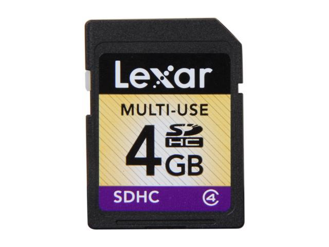 Lexar 4GB Secure Digital High-Capacity (SDHC) Flash Card Model LSD4GBASBNA