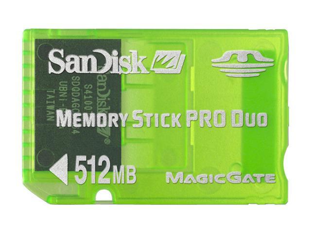 SanDisk GAMING 512MB Memory Stick Pro Duo (MS Pro Duo) Flash Card Model SDMSG-512-A10
