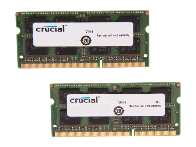 Crucial CT2KIT51264BF160B Kit de memoria RAM de 8 GB 4 GB x 2 DDR3L, 1600 MT/s, PC3L-12800, SODIMM, 204-Pin 