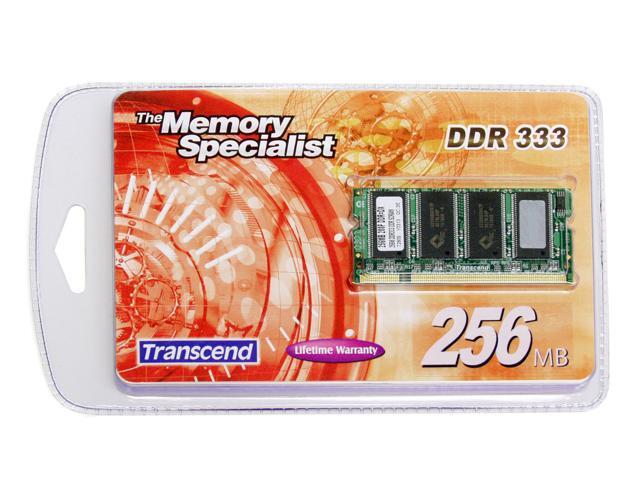 Open Box Transcend 256MB 200 Pin DDR SO DIMM DDR 333 PC 2700 Laptop 