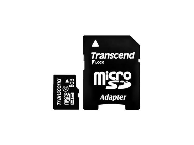 Transcend 8GB microSDHC Flash Card Model TS8GUSDHC4