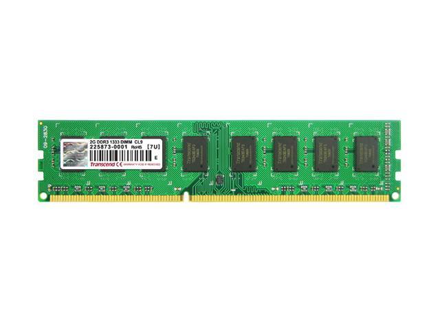 Transcend 2GB DDR3 1333 (PC3 10666) Desktop Memory Model JM1333KLU-2G