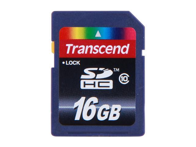 Transcend 16GB Secure Digital High-Capacity (SDHC) Flash Card Model TS16GSDHC10