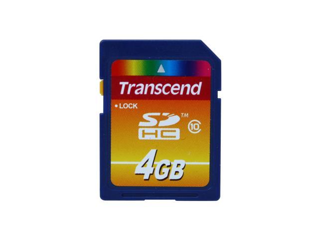 Transcend 4GB Secure Digital High-Capacity (SDHC) Flash Card Model TS4GSDHC10