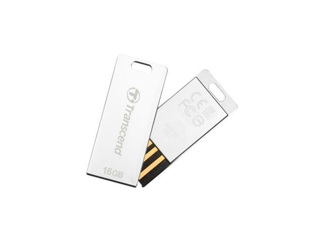 Transcend JetFlash T3S TS16GJFT3S 16 GB USB 2.0 Flash Drive - Shiny Silver