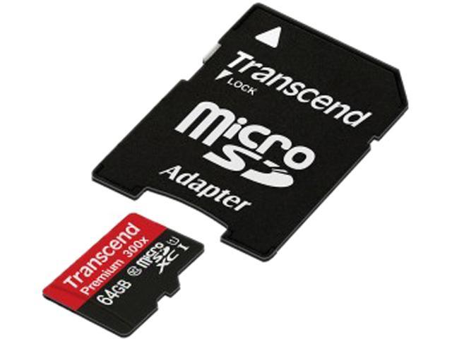 Transcend 64 GB MicroSD Extended Capacity (Micro SDXC) Flash Card