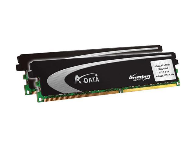 ADATA 2GB (2 x 1GB) DDR2 800 (PC2 6400) Dual Channel Kit Desktop Memory Model AX2U800GB1G5-AG