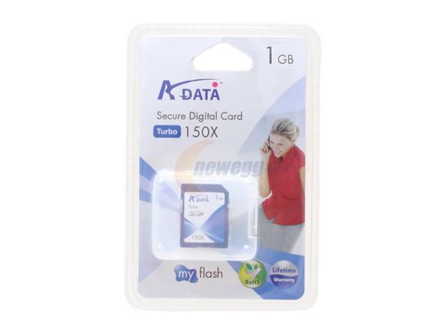 ADATA Turbo 1GB Secure Digital (SD) Flash Card Model Turbo SD 150X 1G